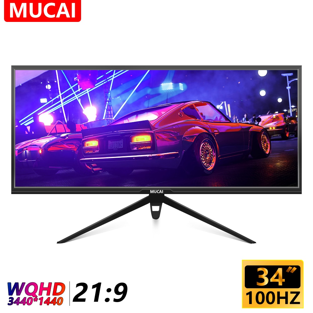 MUCAI WQHD ũž LED  ܼ ǻ ȭ, 34 ġ , 100Hz ̵ ÷ 21:9,   DP, 3440*1440